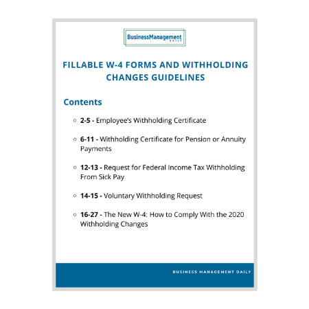 Fillable W-4 Forms